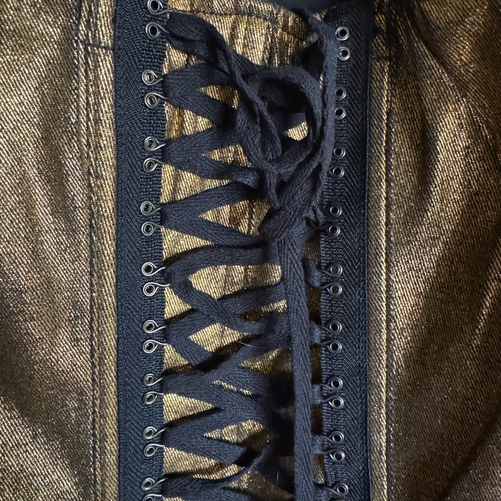 Tripp NYC Gold Metallic Corset Top - Picture 6 of 8